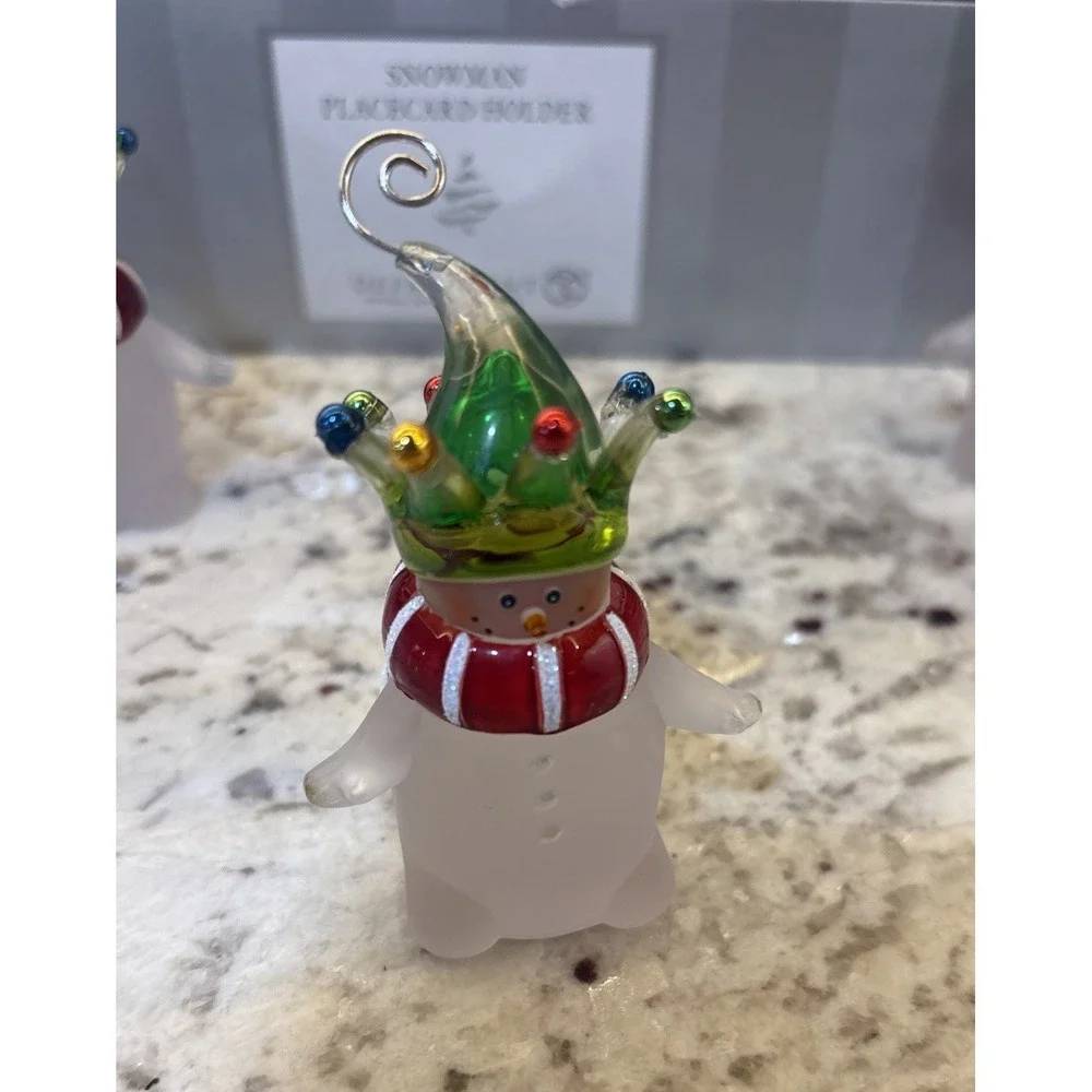 Department 56 Snowman Place Card Holders 12‎ Holiday Table Decor
